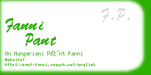 fanni pant business card